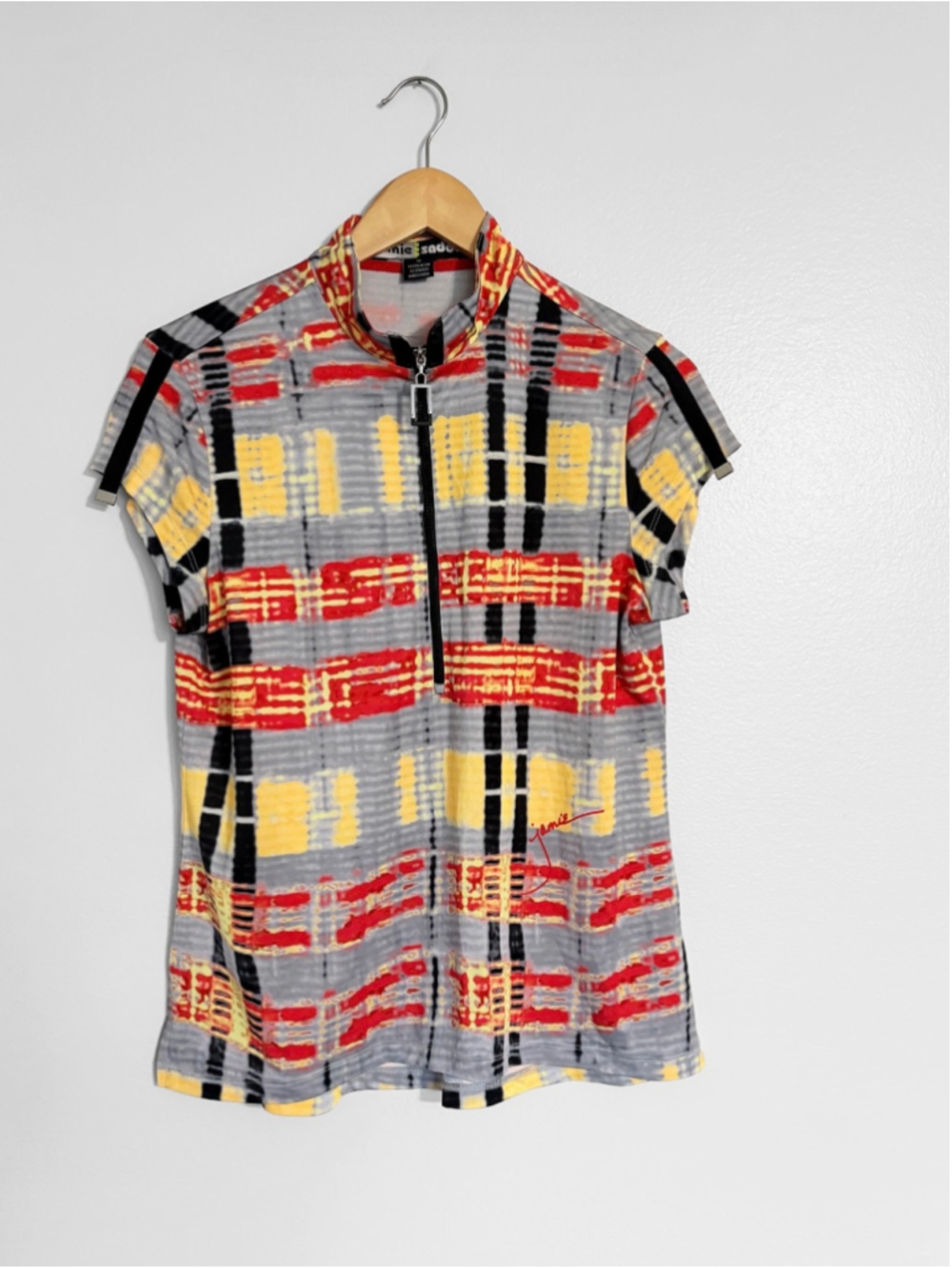 Jamie Sadock Rare Golf Jersey Abstract Top